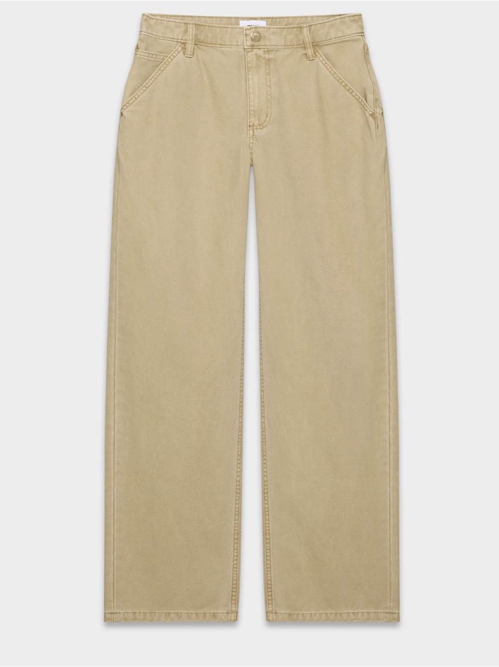 Aritzia Tna Solar Utility Pants Khaki Beige Cotton Canvas Size 0 Low Rise